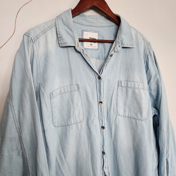Sonoma Button Up Top, Size 3XL - Picture 2 of 9